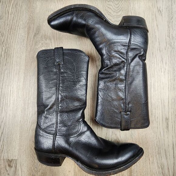 Justin Cowboy Western Leather Boots size 8.5 main image 5